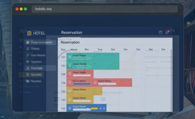 HOTELIS - Calendrier de réservations